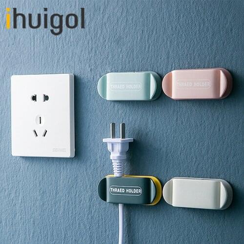 Ihuigol Cable Organizer Punch-free Cable Protector Desktop Tidy Cord Management Clip For Earphone Universal Holder Wire Winder