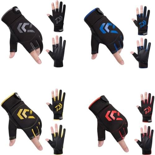 Fishing Gloves Outdoor 3 Fingers Cut Fishing Gloves Waterproof Fishing Accessories Carp Fishing Summer Half-finger Gloves