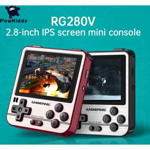 Powkiddy RG280V Handheld Retro Game Console 4770 Dual 1.0GHz 2.8 Inch IPS Screen OCA Full Lamination OpenDingux Children‘s Gift