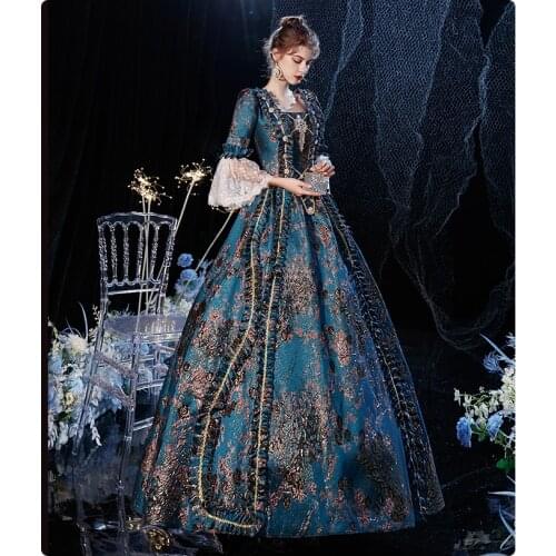Luxury vintage ball gown long dress Medieval dress Renaissance gown royal dress Victoria dress