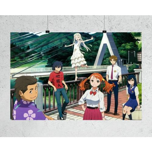 H340 Silk Poster Home Decoration Anohana Anime Wall Art Christmas Gift