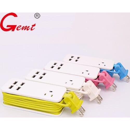 U.S. Standard Power Strip Wall Multiple Socket Portable 2 USB Port for Mobile Phones for Smartphones Tablets