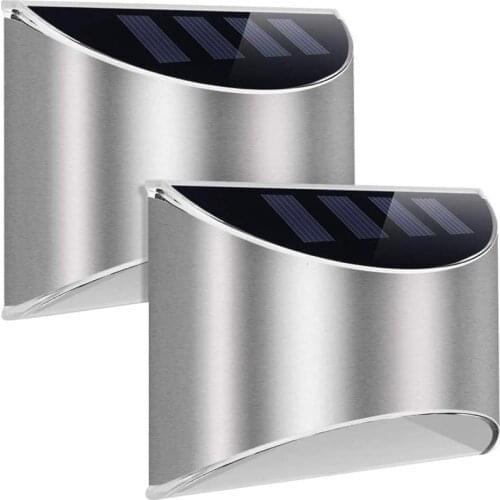 2PCS Yohencin Solar Light Outdoor Wall Sconce Garden Waterproof Lamp for House Front Door Outside Patio Fence