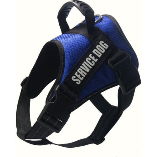 Service Dog Harness, No-Pull Adjustable Dog Harness with 3M Reflective Pet Harnesses Vest for Small Medium Large Dogs , PET-K9