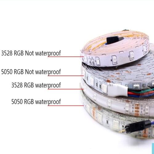 5M IP65 Waterproof /No IP20 LED Strip Light 5050 SMD DC12V 60Leds/M Bar Flexible Light Brighter Than 3528 2835 5730 Led Tape