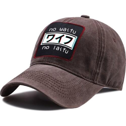 No Waifu No Laifu Japan Anime Baseball Caps Summer Breathable Snapback Hat Cotton Casual Riding Hats Unisex Outdoor Baseball Cap