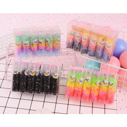 120set/lot 90pcs/set DIY Simple One-time Rubber Bands Elasticity Black And Color Hair Bands Styling Tools Accessories HA1593