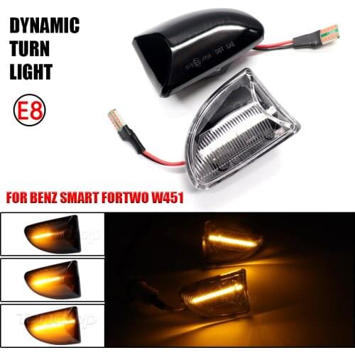 12V Car LED Side Light Blinker Sequential Turn Signal Lamp Car Assessories For Mercedes Benz Smart Fortwo W451 Coupe Cabrio
