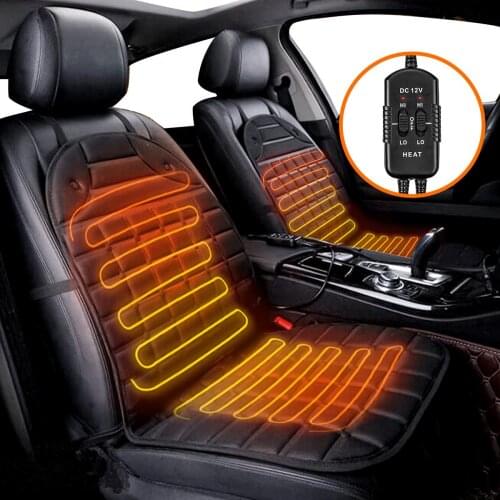 2PCS Heated Car Seat Cushion 12V Electric Heated Seat Mat Universal Winter Household Warmer Heating Pad Auto Heat Seat Cover