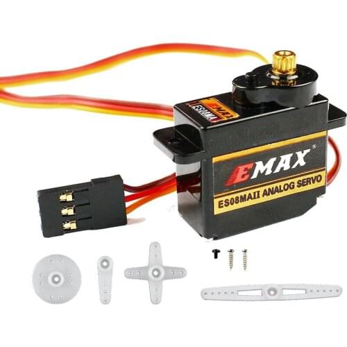 4pcs/lot 100% Orginal EMAX ES08MA II Mini Metal Gear Analog Servo 12g/ 2.0kg/ 0.12 Sec Mg90S