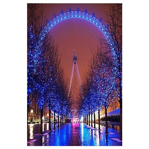 A7446 11CT/14CT/18CT/25CT/28CT night snowing patterns Counted Cross Stitch DIY Cross Stitch Kits Embroidery Needlework Sets