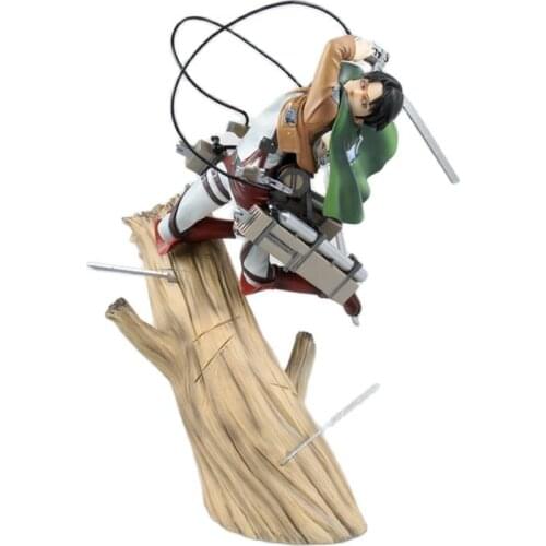 Anime Shingeki No Kyojin Attack On Titan Levi Ackerman Rivaille Battle Ver. PVC Action Figure Brinquedos Kids Toys Anime Figure