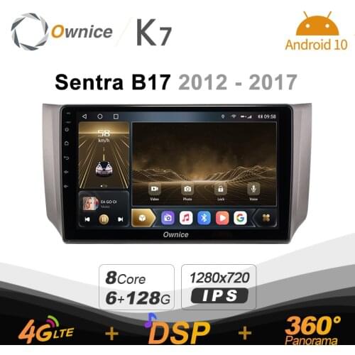 Ownice K7 Android 10 Car Multimedia Radio for Nissan Sentra B17 2012 2016 2017 Video player 6G+128G Quick Charge Coaxial 4G LTE