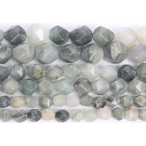 Big Faceted Green Grass Natural Stone Beads Round Loose Beads For Jewelry Making DIY Bracelets Earrings Accessories 6/8/10MM