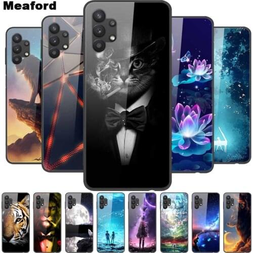 Tempered Glass Case For Samsung Galaxy A32 5G A 32 Case Glass Back Cover For Samsung A32 4G A325F Case GalaxyA32 A 32 2021 Shell