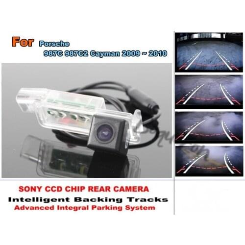 For Porsche Boxster Cayman / GTS / 987C 987-2 981 Smart Tracks Chip Camera Dynamic Tragectory HD CCD Rear View Camera