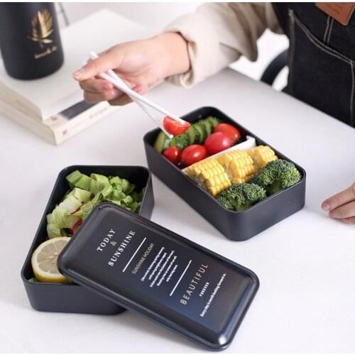 2000ml Double Layer Lunch Box Portable Microwave Food Container BPA Free for Kids Picnic Office Workers School Dinnerware