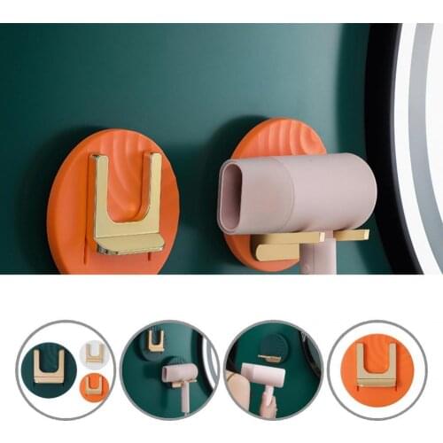 Space Saving Creative Design Wall Mounted Convenient Hair Dryer Holder for Washing Room