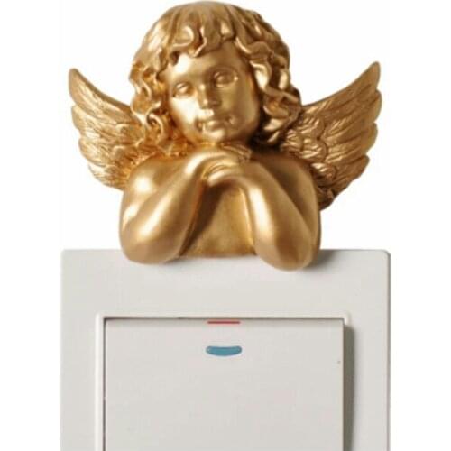 European resin stereo switch paste decoration lovely angel wedding background wall decoration angel sculpture paste