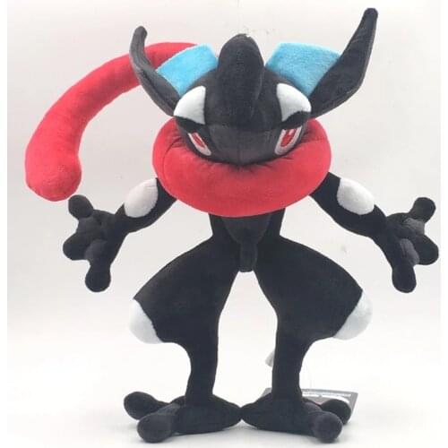 Original Pokemon Game Anime Cartoon Black Greninja Plush Toy Kawaii Frog Soft Stuffed Doll Kids Gift 30cm