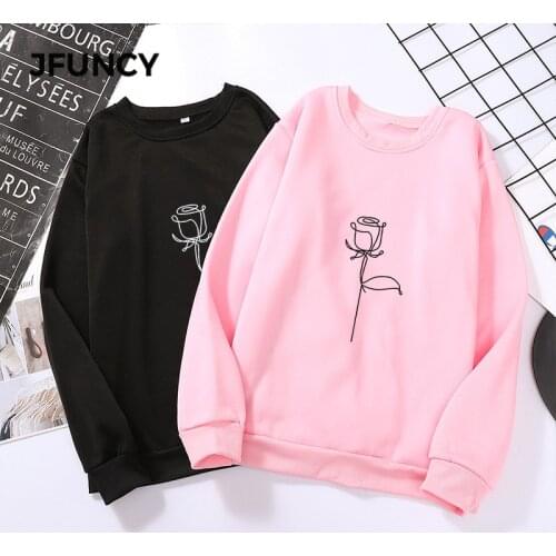 JFUNCY Oversized Hoodies Women Sweatshirt Autumn Womens Clothes Long Sleeve Casual Loose Lady Pullover Female Tops Woman Hoodie