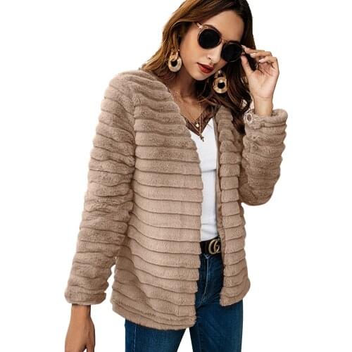 Kika Quality Exceed Good Suit-dress 2018 Autumn And Winter Imitate Rabbits Hair Leather And Fur Loose Coat