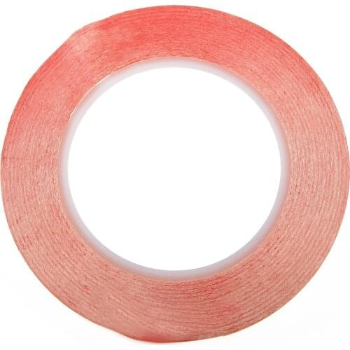 1pc 25M Red Film Transparent Double Sided Tape Sticky Adhesive Tapes For Cell Phone Repair Electrical Wire Fixing Mayitr