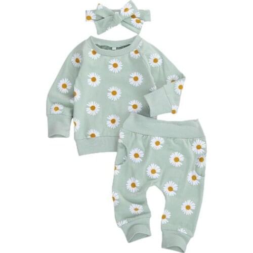 Newborn Infant Baby Girl Clothes Set Long Sleeve Sweatshirts Tops Pants Outfits Autumn Costumes 0-18 Months