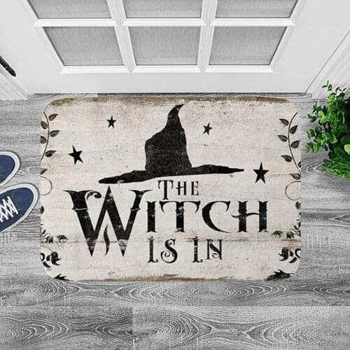 The Witch Is In Printed Doormat Door Mat Anti Slip Entrance Rug Home Carpet Living Room Bathroom Kitchen Floor Mats