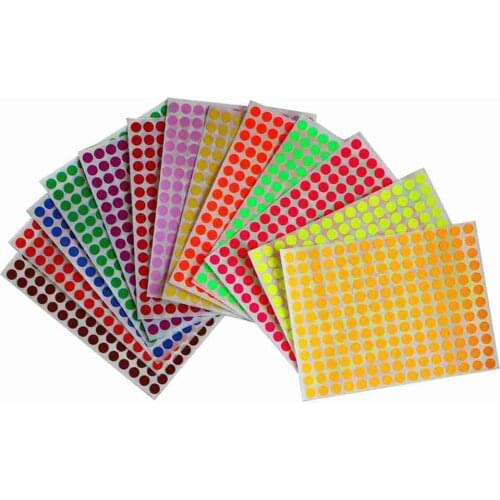 165Pcs/Sheet Round Spot Circles Sealing Stiker Paper Labels Coloured Dot Stickers Adhesive Package Label Party Decoration
