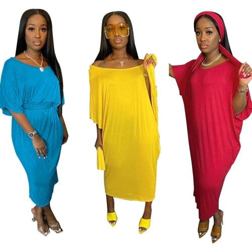 Solid Color Women Dresses Free Shipping Lady Dresses Summer 2021 New Arrival Short Sleeve Vintage Casual Midi Sundress