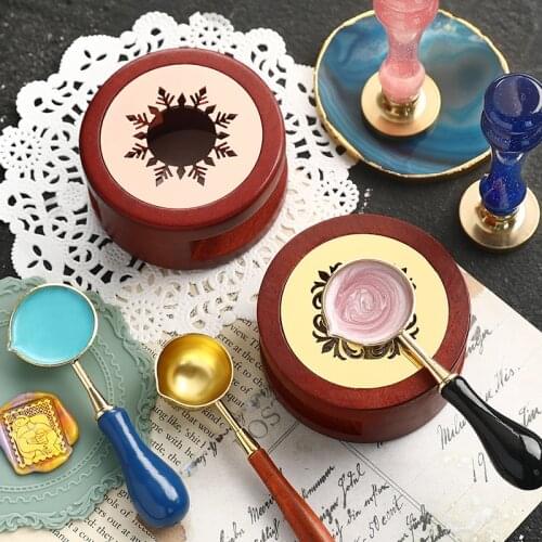 Solid Wood Sealing Wax Furnace Stove Retro Wax Seal Melting Warmer Decorative Wax Pot Beads Sticks Heater Glue DIY Wax Heater