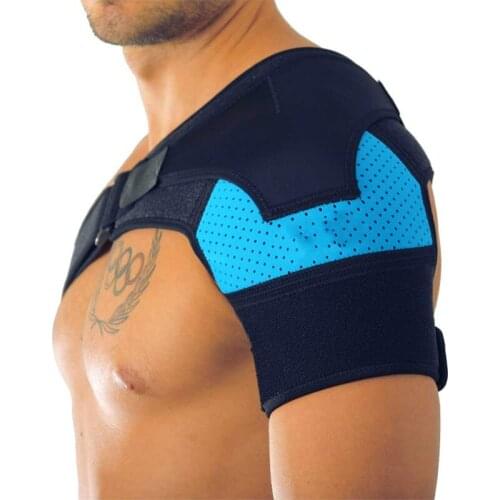 Adjustable Shoulder Protector Sports Single Shoulder Support Belt Warmer Brace Elastic Neoprene Bandage Pad Pain Relief Strap