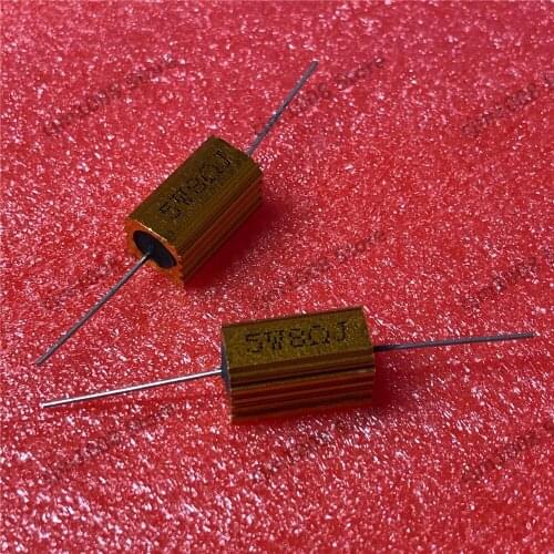 RX24-5W 8R 8RJ Power Metal Shell Case Gold Aluminium Case Wirewound Resistor 5W 8ohm 5% Automobile LED lamp resistors