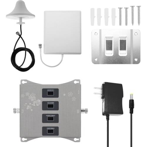 800 900 1800 2100MHz Cell Phone Signal Booster Quad Band Mobile Signal Amplifier 2G 3G 4G LTE Cellular Repeater GSM DCS WCDMA Se