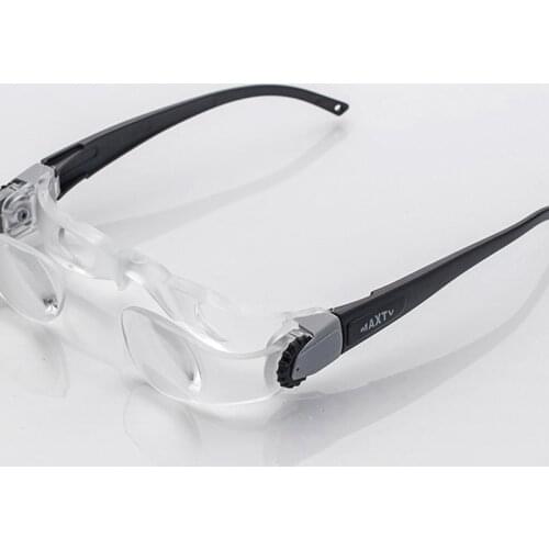 New TV Glasses Adjustable 2.1x Magnifier Lens Loupe Range Of Vision 0 to -300 Degrees Portable Goggles Myopia Magnifying Glass