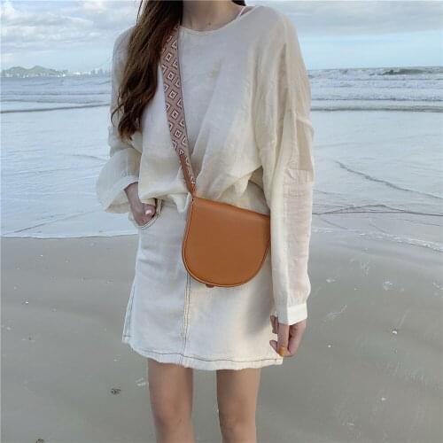 Vintage Crossbody Messenger Bags For Women 2019 Female Small Saddle Bag Leather Shoulder Bag Luxury Women Bag Designer