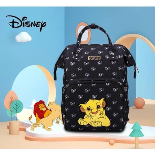 Disney Lion King Baby Diaper Bags USB Heating Waterproof Maternity Nappy Diaper Stroller Bag Large Capacity Backpack Free Hooks