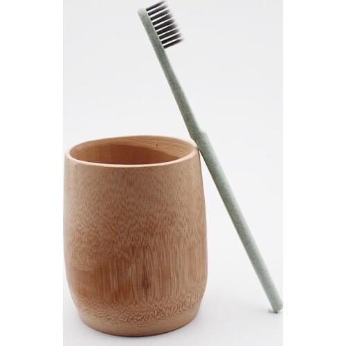 Wheat Light Green Bamboo Toothbrush 1 pcs Portable Soft Charcoal Tooth Brush Tongue Cleaner For Kids And Adults Oral Hygiene