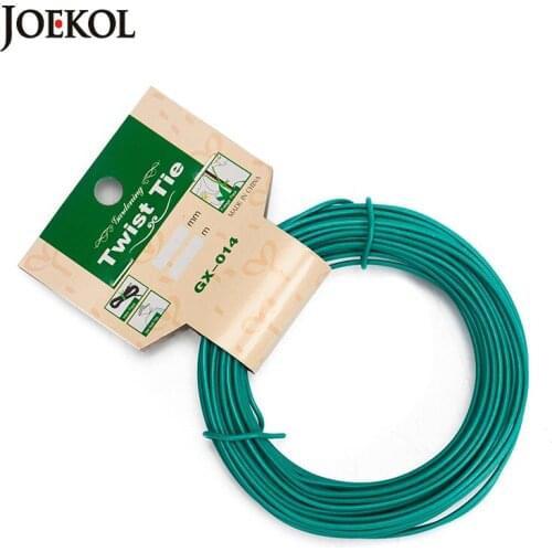 2 Roll 12M/15M Garden Wire Heavy Duty Green Coated Plant Twist Tie Garden Training Wire Bonsai Outlet Wire For Holding Branch