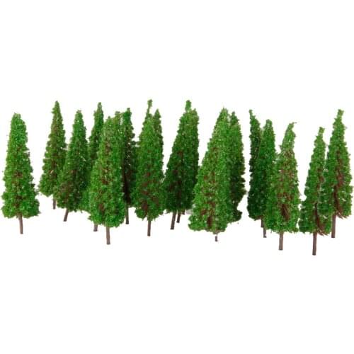 50 pcs Train Layout Model Tree 1:100 HO OO Scale Garden Wargame Diorama Scenery