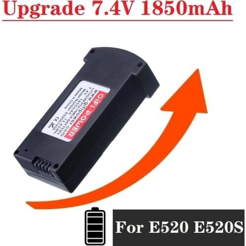 1-10Pcs) Upgrade 7.4V 1850mAh LiPo Battery For E520 E520S JD-22S RC Quadcopter Drone Spare Parts 7.4V Battery For E520