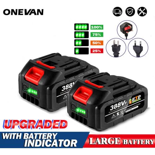 Large Battery Upgraded Rechargeable Battery 18V Lithium Battery for Makita 18V B series Battery With Battery Indicator