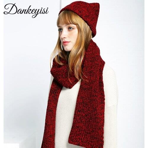 DANKEYISI Women Scarves Female Unisex Scarf Winter Warm Desinger Luxury Brand Wool Cotton Pashmina For Men Dress Scarf Hat Sets