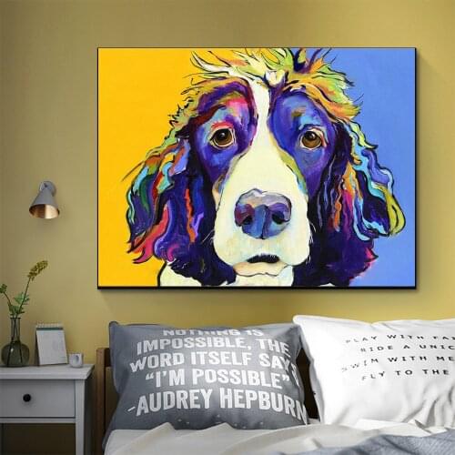 DDWW The Best Sell Animal Painting Dog Picture Fallout Painting Wall Pictures for Living Room Free Shipment Printed on Canvas