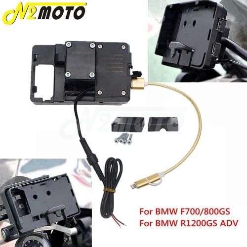 For BMW F700GS F800GS R1200GS ADV Honda CRF1000L Africa Twin Mobile Phone USB Navigation Bracket Motorcycle USB Charging Mount