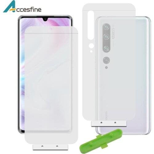 2PCS Soft 10D Front+Back Hydrogel Film For Xiaomi mi 9 lite Full Cover TPU Screen Protector Film with Fixed tools Not Glass