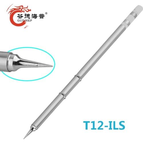 Gudhep T12 Tips Soldering Iron Tips T12-ILS Sharp Type Repairing Tool for DIY T12 Soldering Rework Station