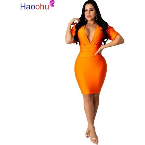 HAOOHU Summer Short Sleeve Dresses