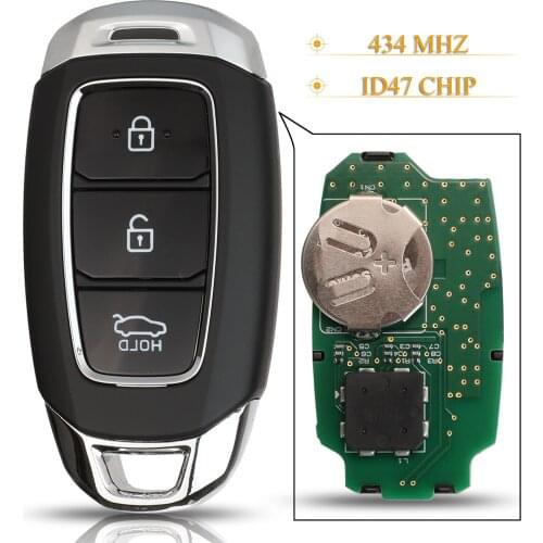 Kutery 3 Buttons Smart Remote Car Key Fob 434Mhz ID47 For Hyundai Elantra 2017 2018 2019 Keyless Go 95440-J4000
